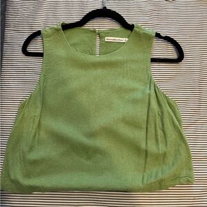 Abercrombie & Fitch Olive Crop Top